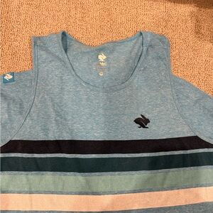 Men's Blue Tank Top with Stripes